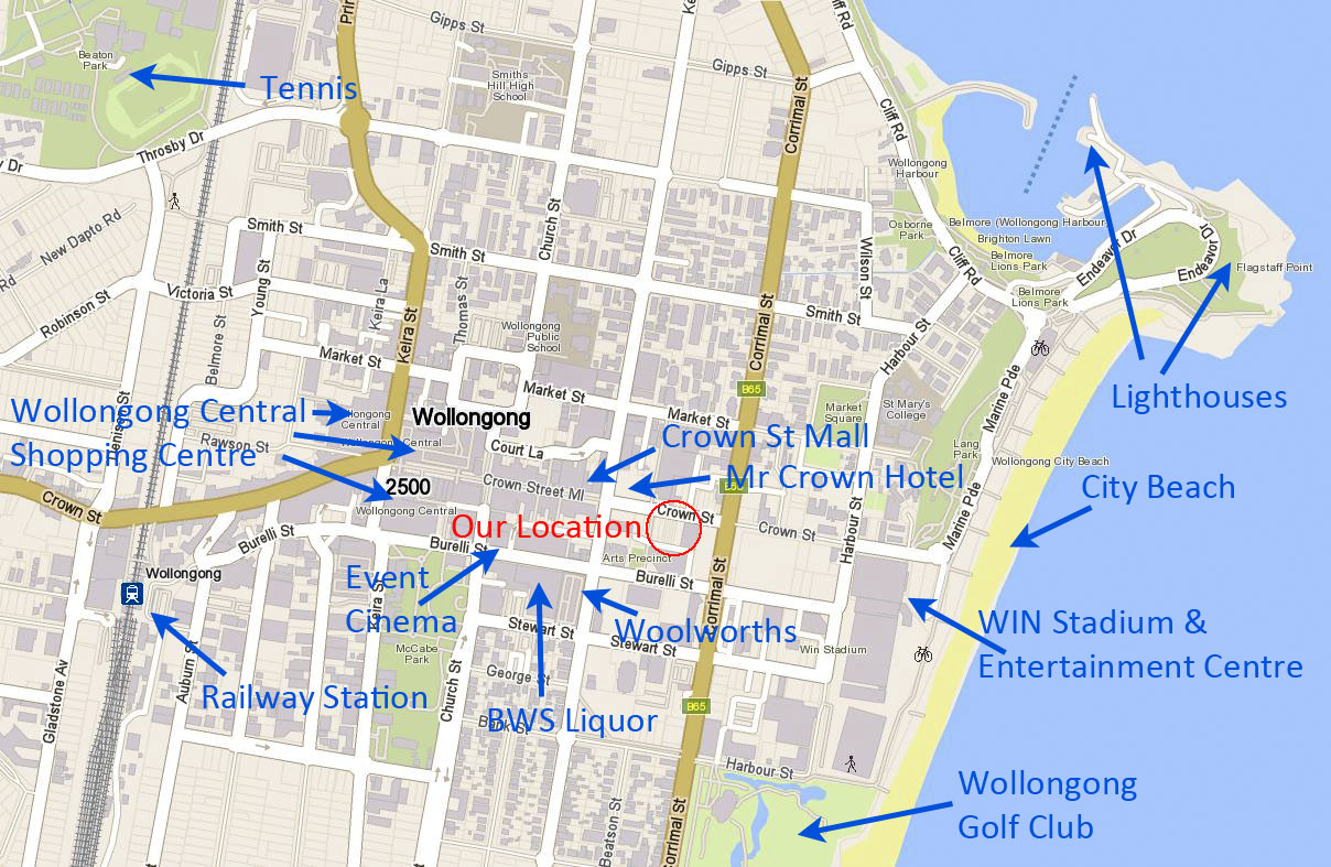 Wollongong CBD Location